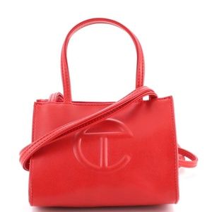 Red Telfar Mini Shopping Bag